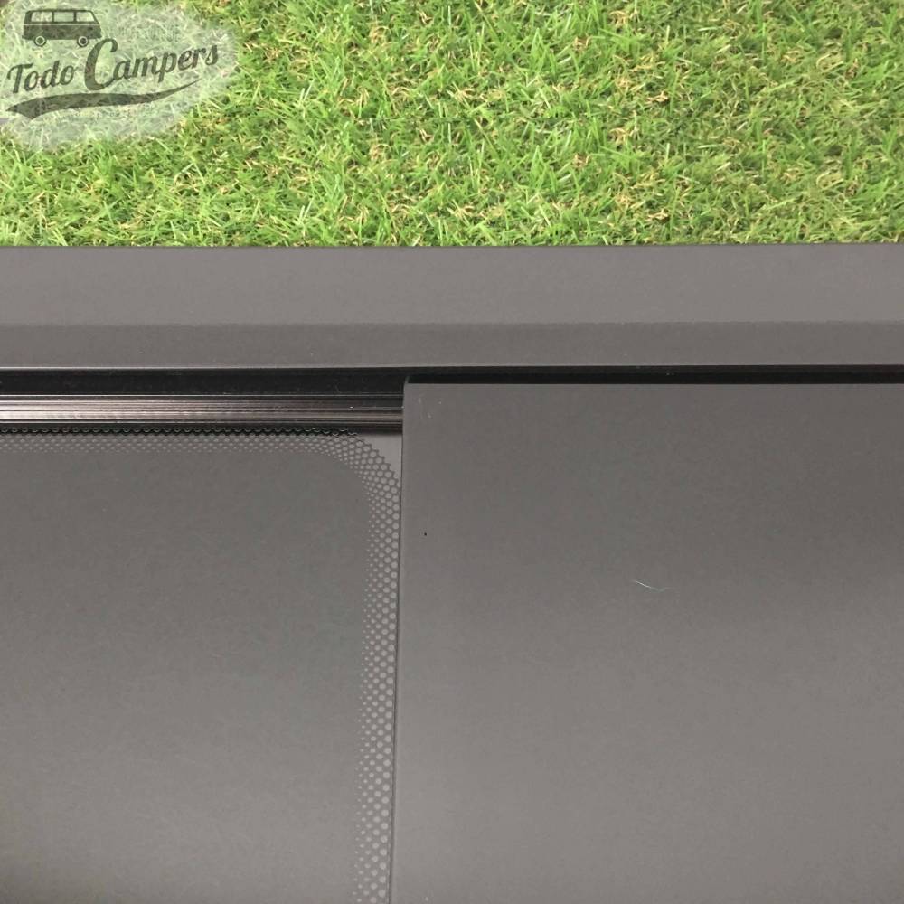 Ventana corredera Volkswagen T4 - 2º fila lado acompañante - Perspectiva  superior, vista central