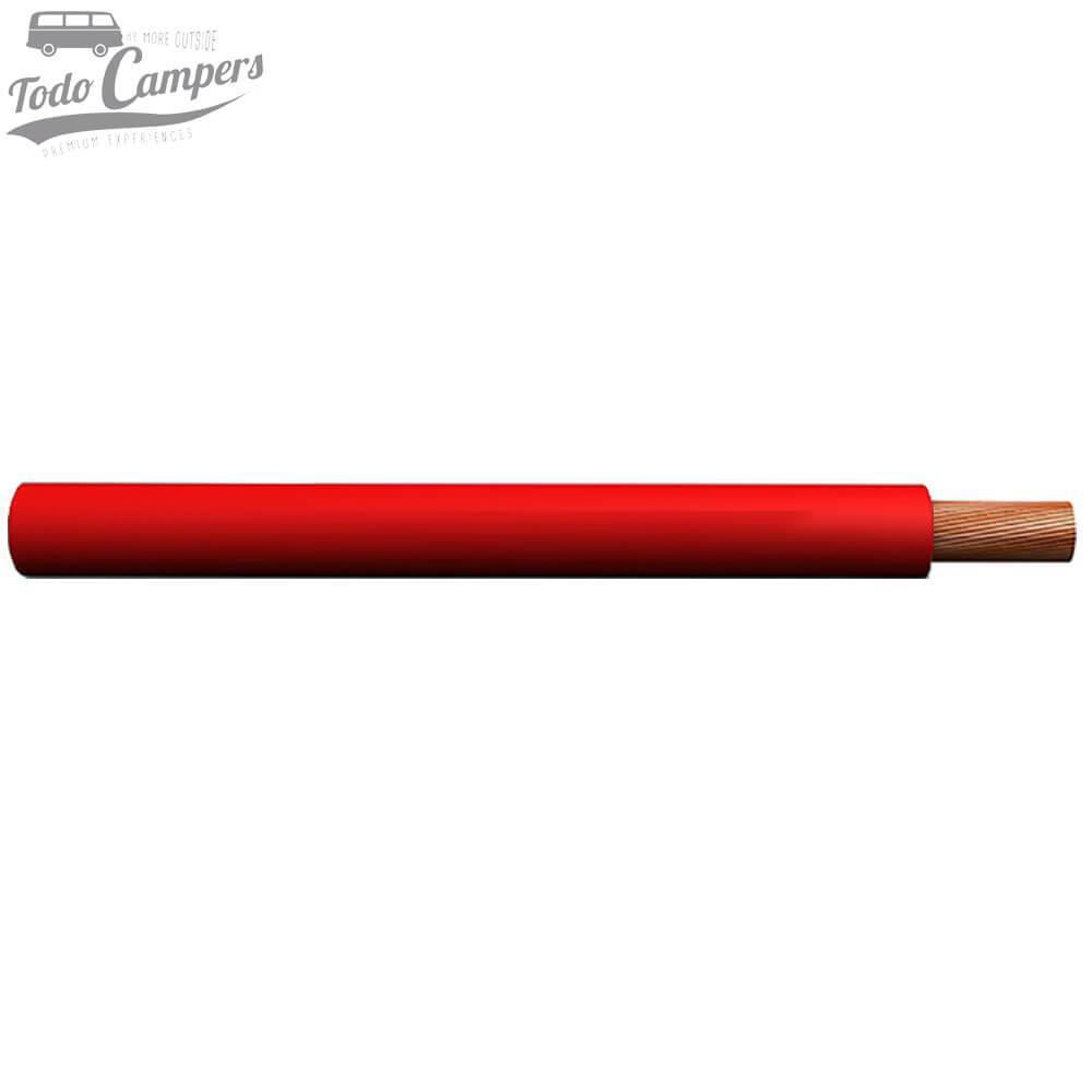 Cable en rollos de color rojo