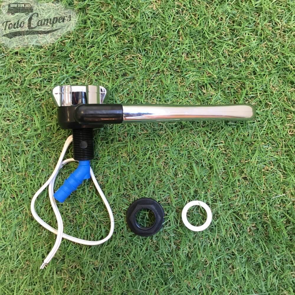 Torneira Novo Automática (Cor Prateado) - Vista lateral