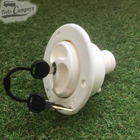 Bocana de agua con tapón (con llave) Color Blanco