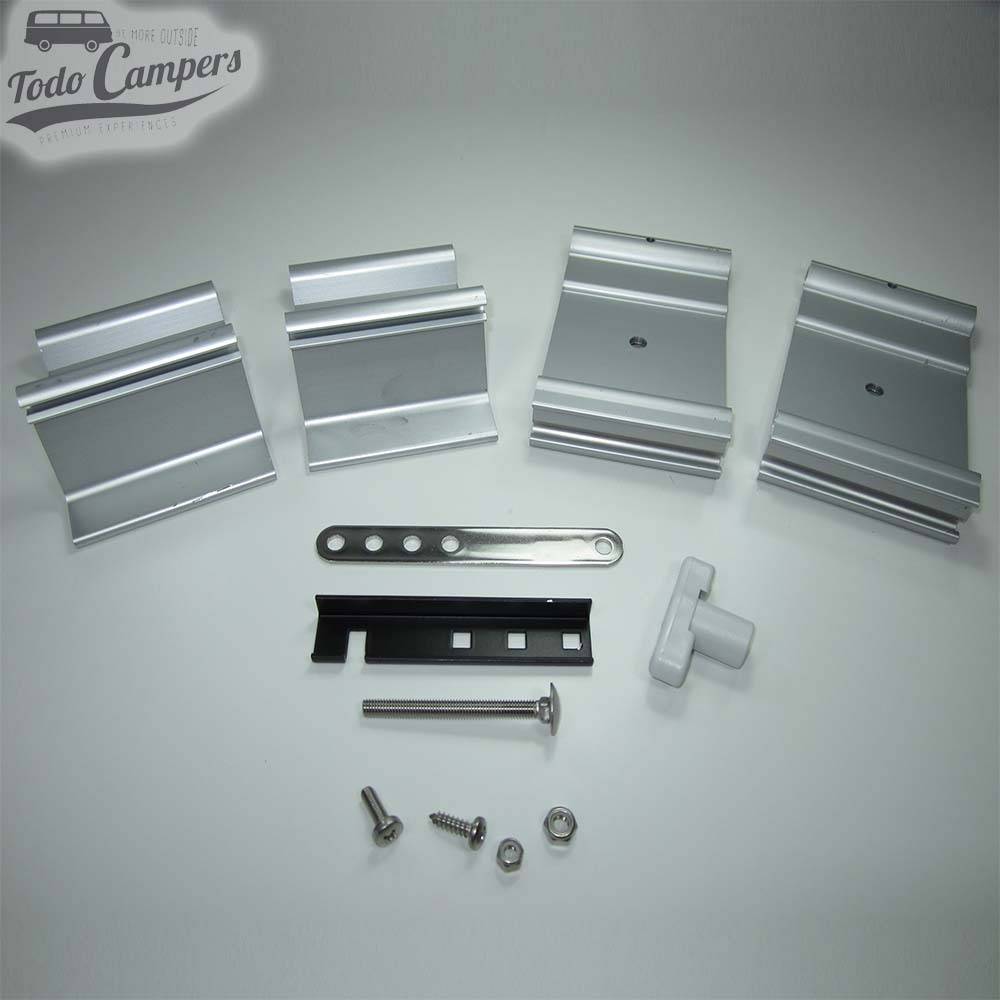 Peças que inclui o suporte para toldo Fiamma F35 / F45s - Auto Adapter (barras de tejadilho)