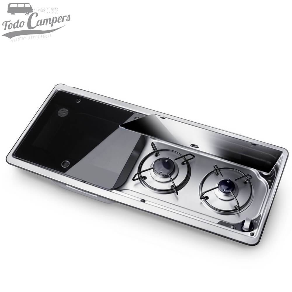Cocina-Fregadero Dometic MO9722L  Tapa Fuegos levantadas