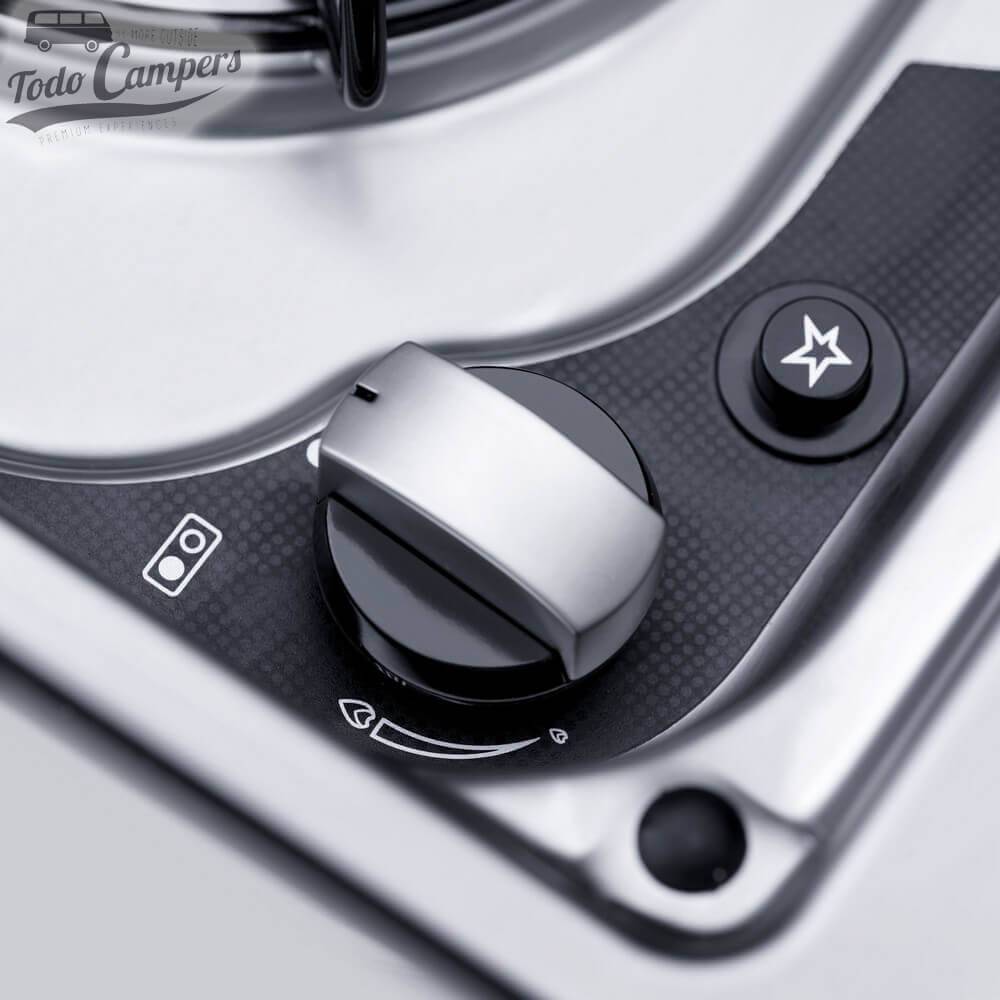 Lava-loiças + Fogão Dometic MO9722R - Detalhe manípulo gás