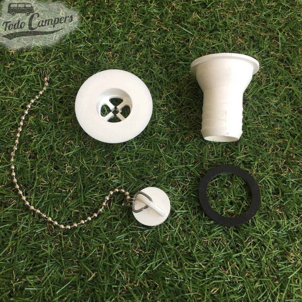 Desagüe recto  Salida 25mm, Tipo H (encastre 31mm)  Despiece