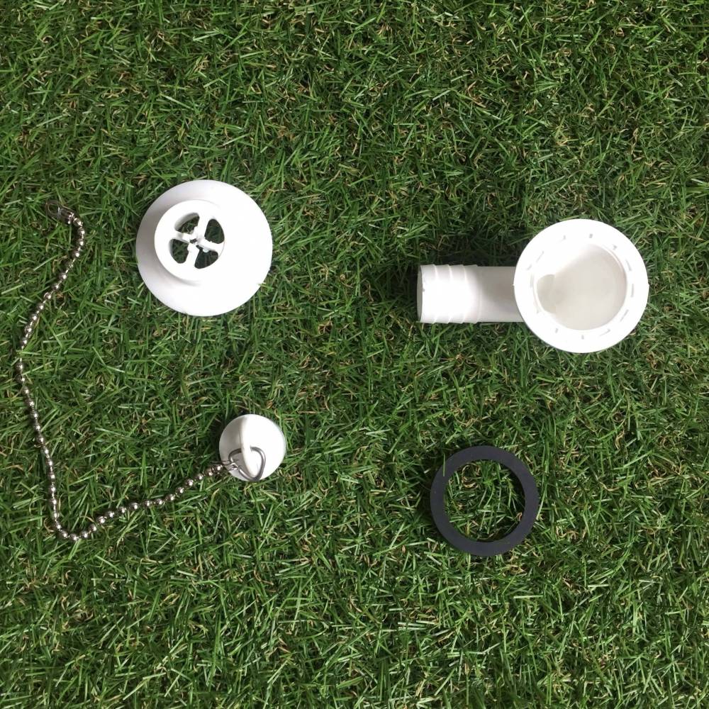 despiece del desagüe en codo  Salida 20mm, Tipo H (encastre 31mm)