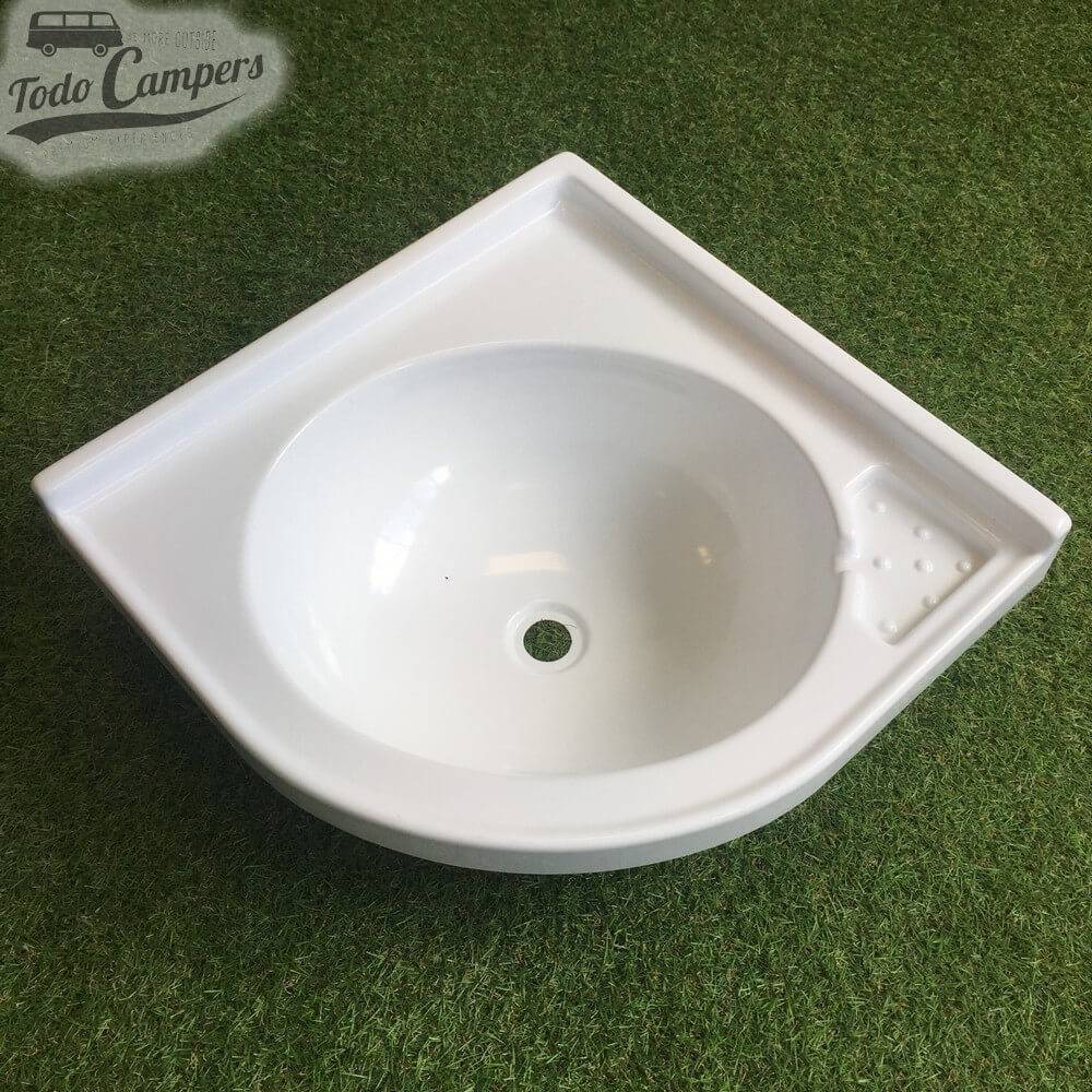 Lavabo de Esquina 420 x 420 mm  desde arriba