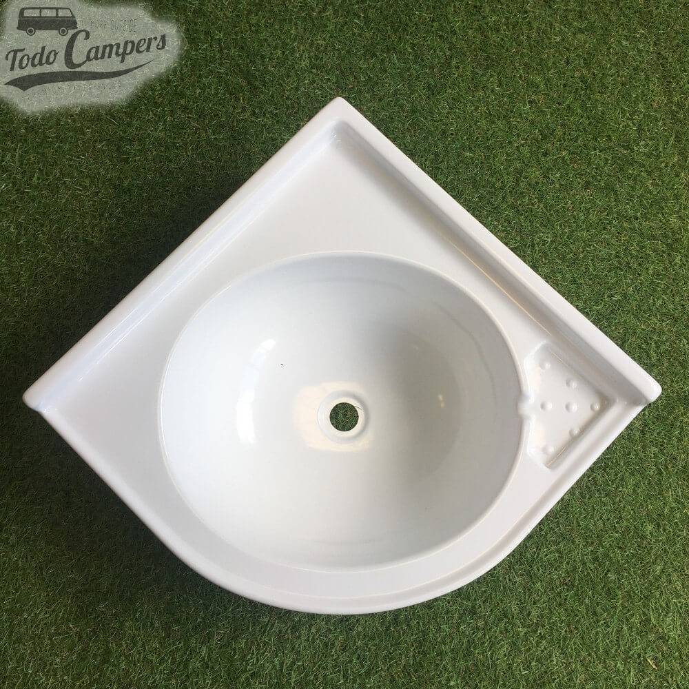 Lavabo de Esquina 420 x 420 mm  vista superior