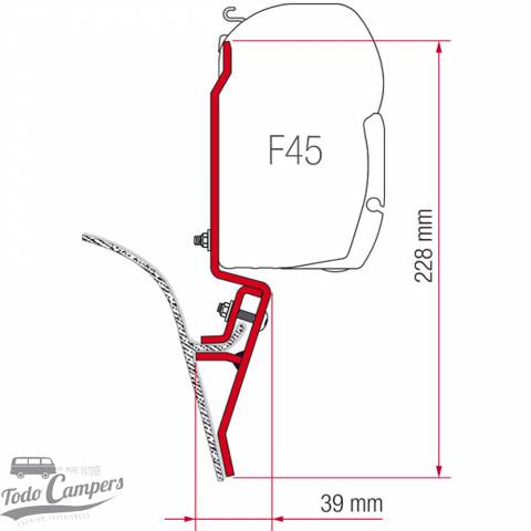 Soporte Toldo Fiamma F45s - Volkswagen T3