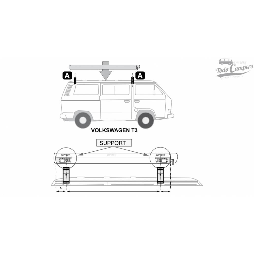 Detalhes Suporte Toldo Fiamma F45s