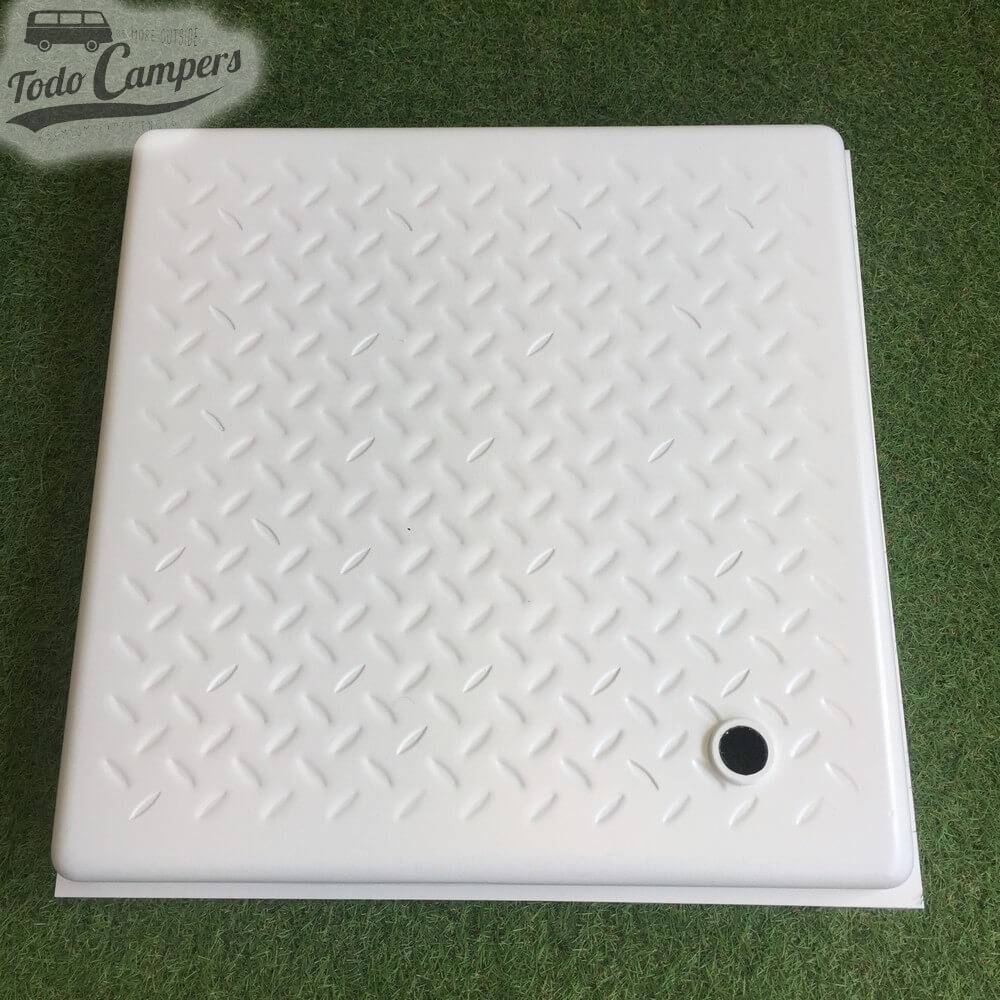 Plato Ducha para camperizar 600 x 600 mm Encastrable  Vista inferior