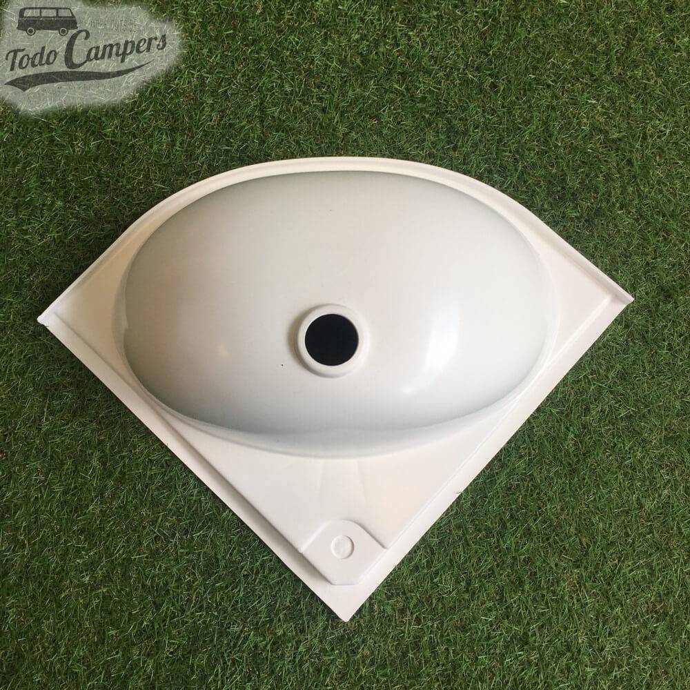 Lavabo de Esquina para caravaning y camper 33,5 x 33,5 cm