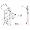 Suporte bicicletas Fiamma Carry Bike para Mercedes Vito 1996-2003 com Portão Traseiro - Medidas