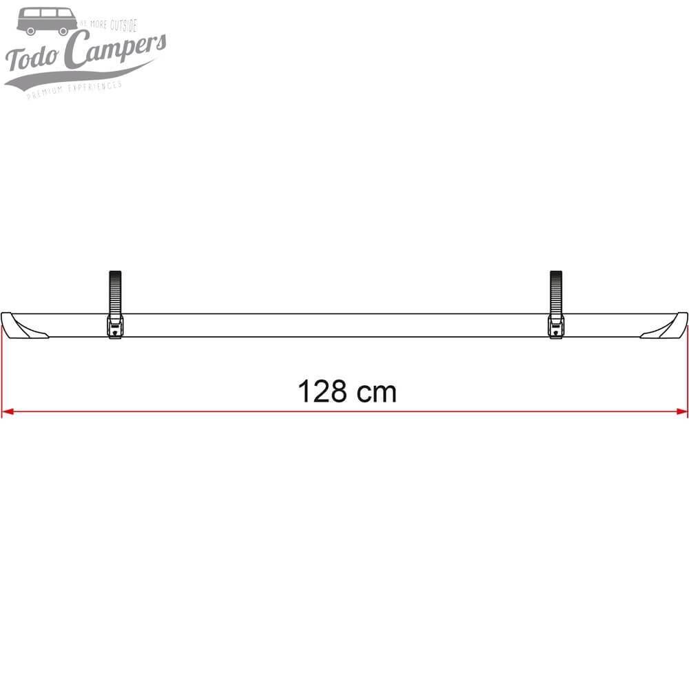 Medidas da calha Rail Quick Pro Preta. Porta-bicicletas para carrinhas, autocaravanas ou caravanas