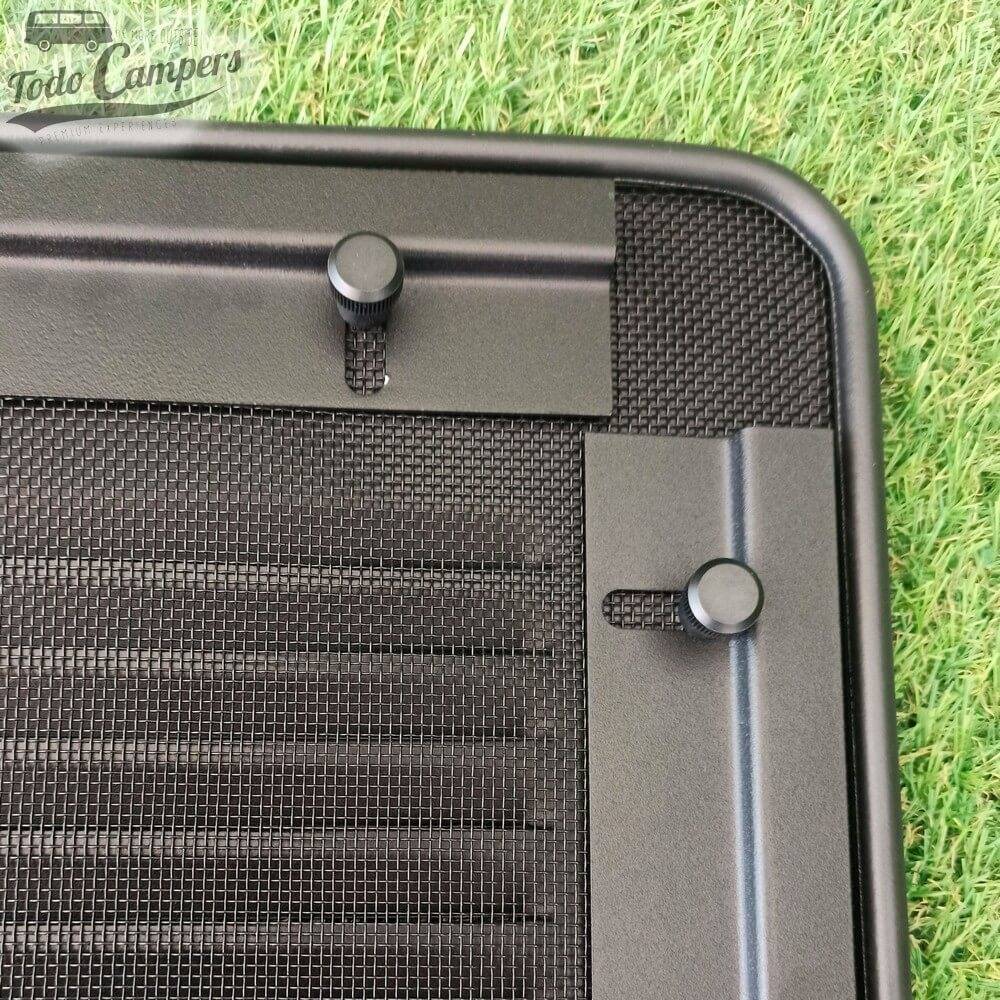 Air Vent com Mosquiteira de alumínio preto para carrinhas Fiat Talento 2016 e Nissan NV300 2015