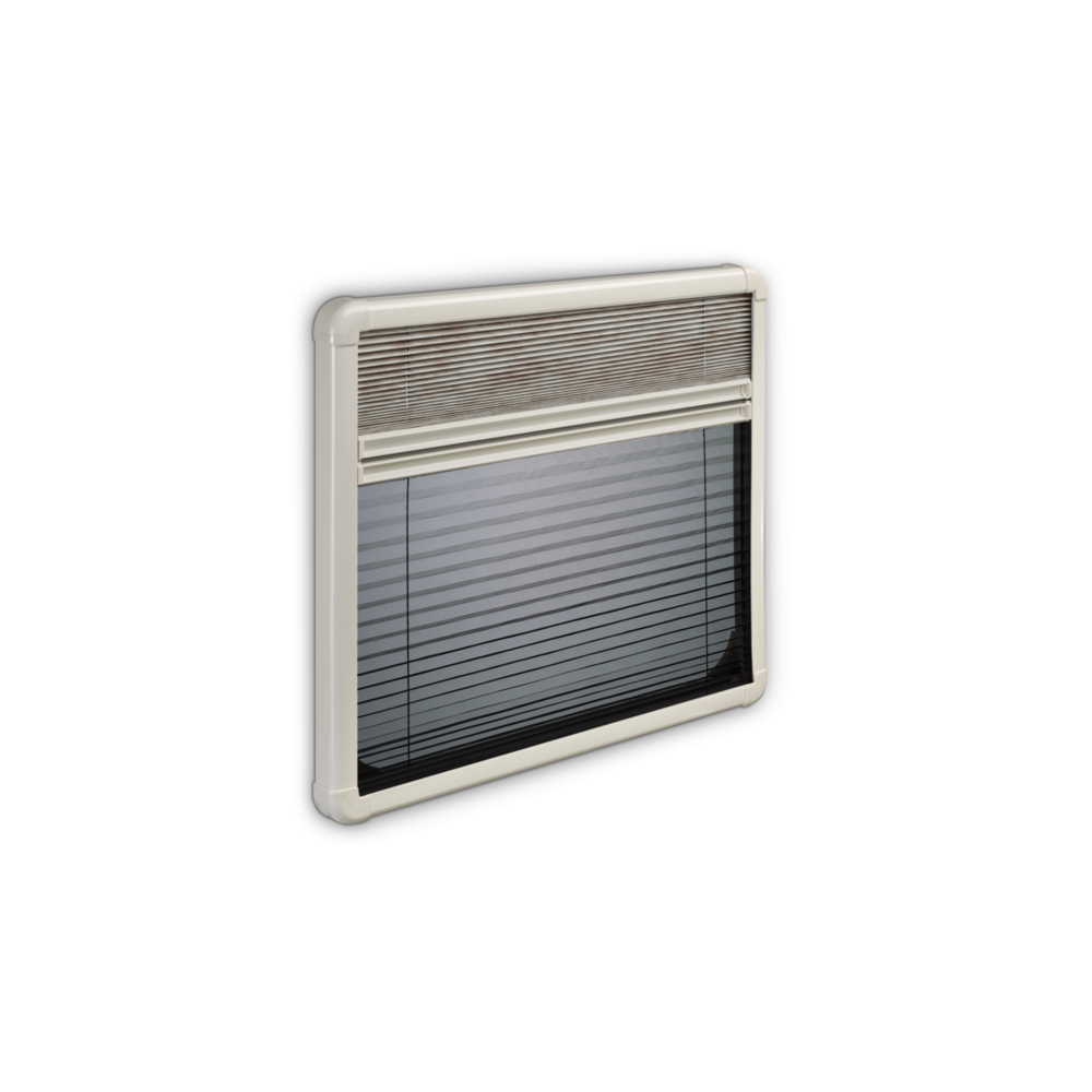 Store con persiana y mosquitera que se mueven de forma independiente o conjunta.