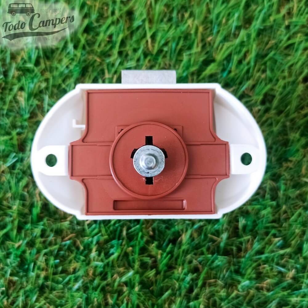 Carcasa blanca del cierre de pulsador doble para puertas y cajones 15mm (varios colores de pulsador)