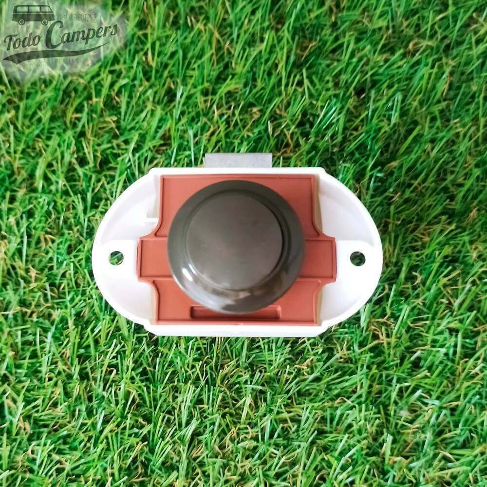 Cierre de pulsador doble de color GRIS para puertas y cajones 15mm