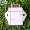 Medidas do Fecho Tic-Tac MINI com botão para portas e gavetas 19mm