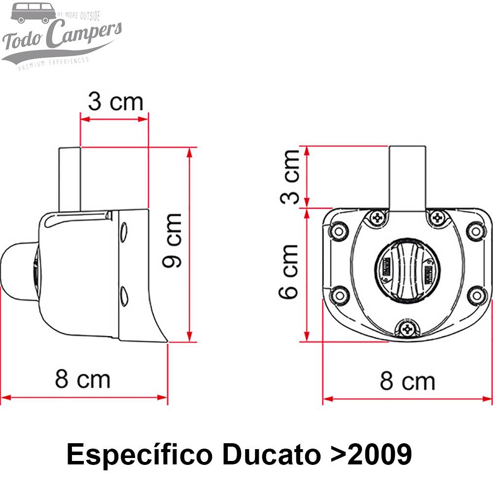 Medidas Fecho Fiamma Ducato Jumper Boxer