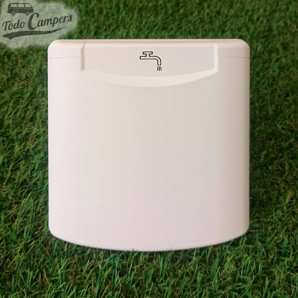 Bocana de agua con tapa magnética blanca