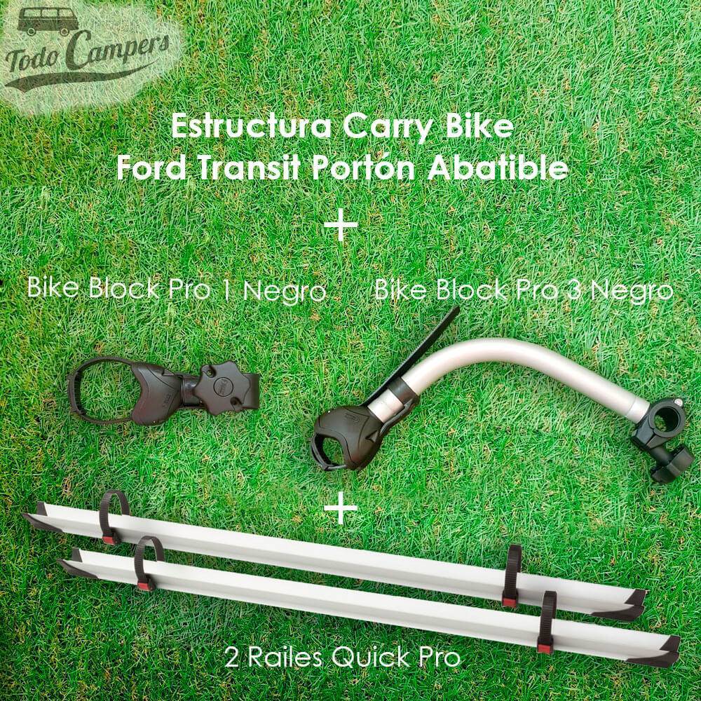 ¿Qué trae de serie el portabicicletas para Ford Transit?