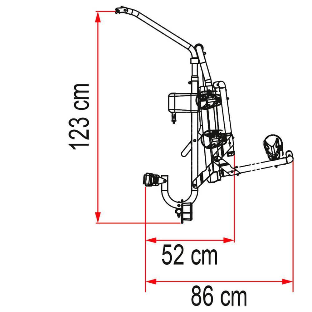 Medidas del portabicicletas de Mercedes Vito desde 2014