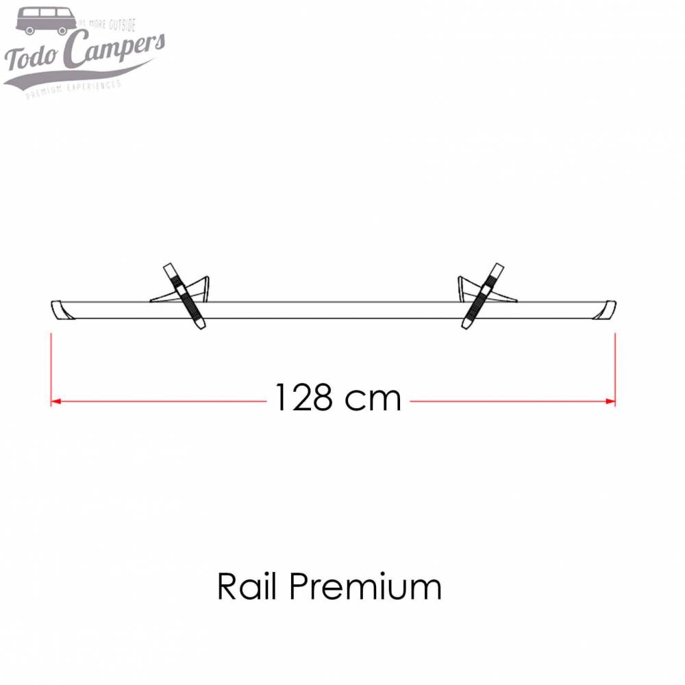 Medidas del Rail Premium de portabicicletas para gran volumen