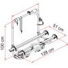 Medidas do porta-bicicletas Fiamma Carry Bike Caravan XL A PRO - 2 BICICLETAS