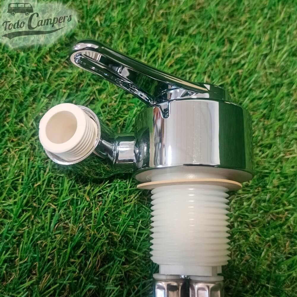 Manípulo para misturar água fria e quente no duche ou lava-loiças de caravana