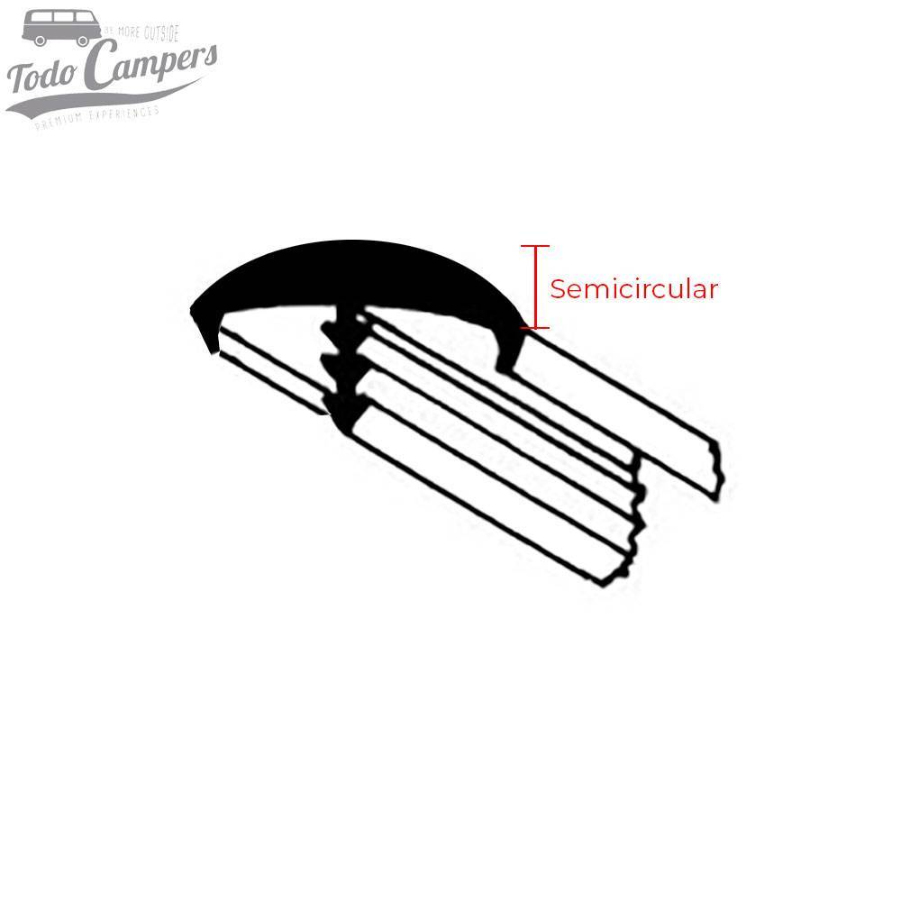 Canto en T Perfilado semicircular de 50 metros