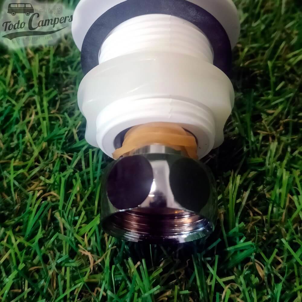 Chuveiro para campismo com conexão de mangueira de 1/2". Chuveiro de mão para a sua carrinha camper ou caravana