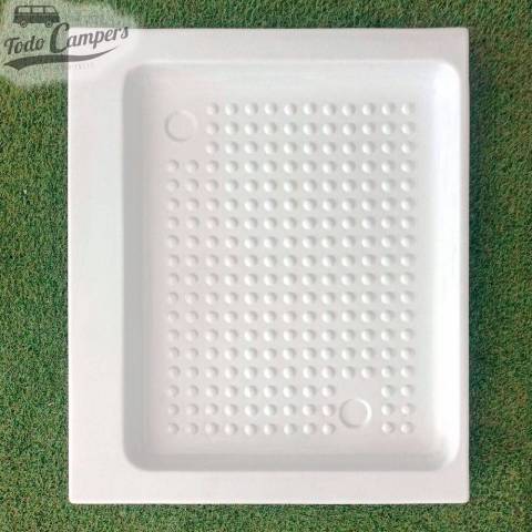 Plato de ducha blanco 830 x 670 mm  Encastrable