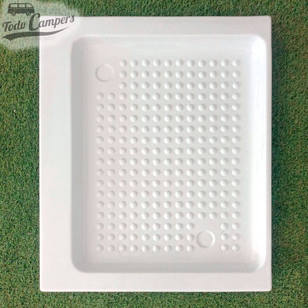 Plato de ducha blanco 830 x 670 mm Encastrable
