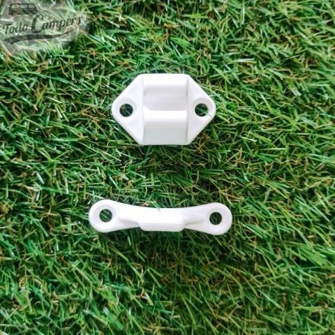 Cierre de retención para cajones de plástico blanco - Reimo