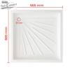 medidas del plato de ducha blanco 665 x 665 mm encastrable