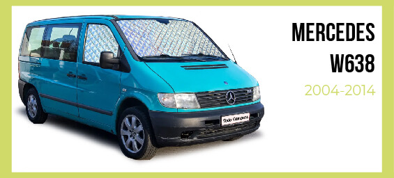 Aislantes térmicos BLACK EDITION para Mercedes Vito 1996-2003 - Juego Completo