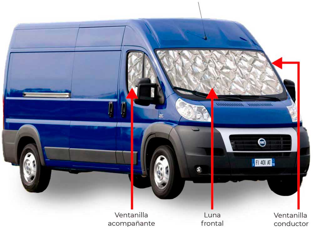 3 piezas de aislantes: luna frontal y 2 ventanillas