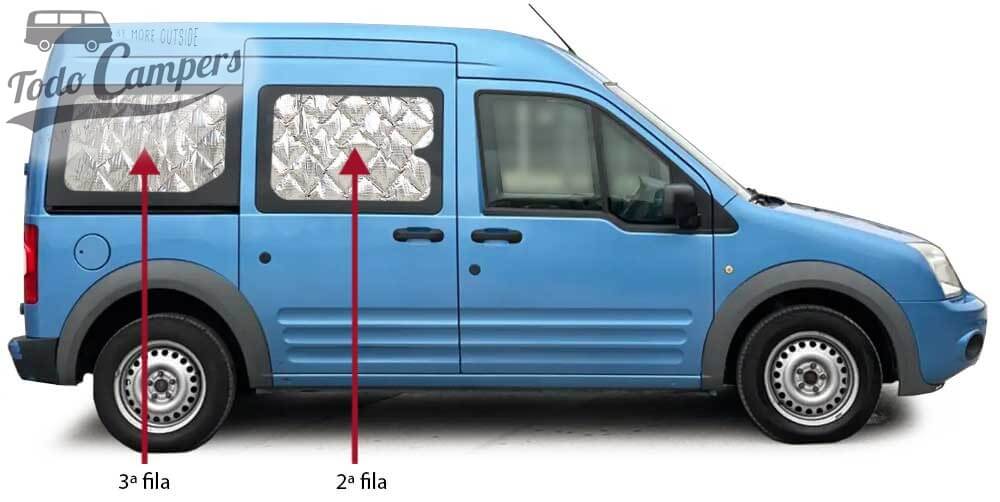 4 piezas de aislantes: 2ª y 3ª fila
