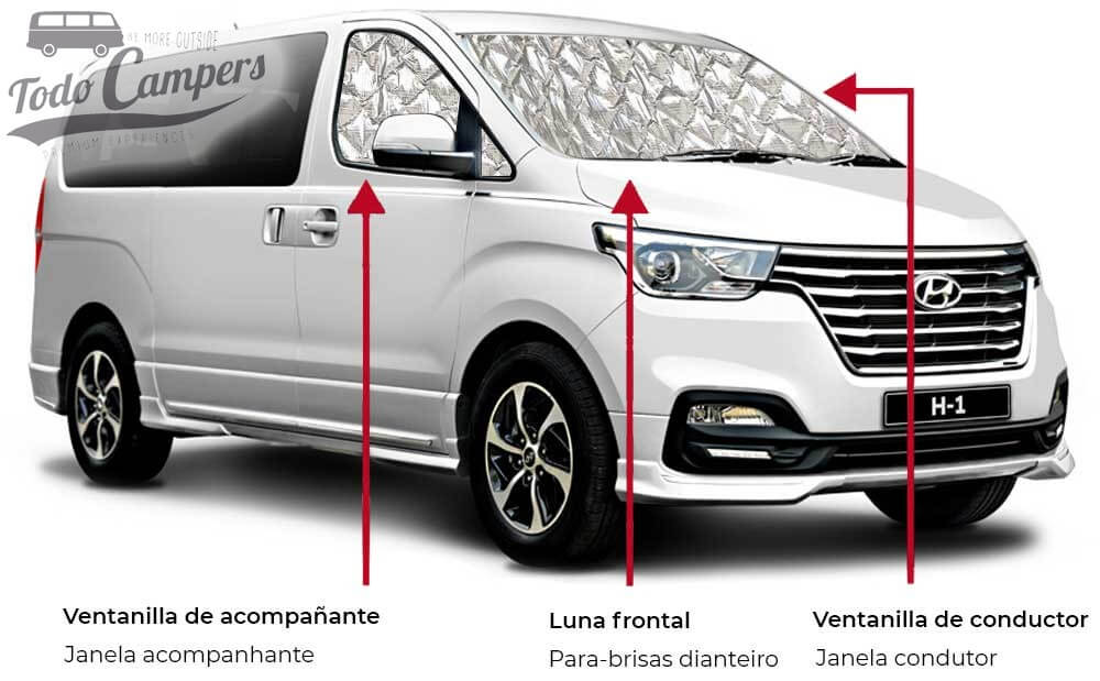 5 piezas de aislantes: luna frontal + 2 ventanillas + 2 triangulos