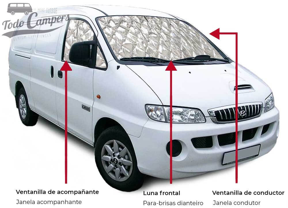 3 piezas de aislantes: luna frontal + 2 ventanillas + 2 triangulos