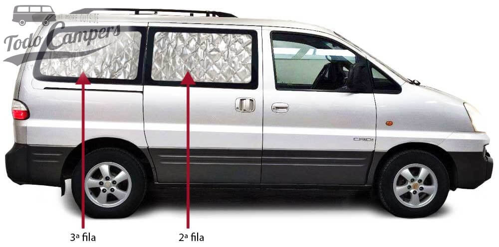 3 piezas de aislantes: luna frontal y ventanillas3