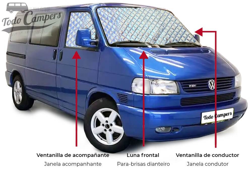 3 piezas de aislantes: luna frontal y 2 ventanillas