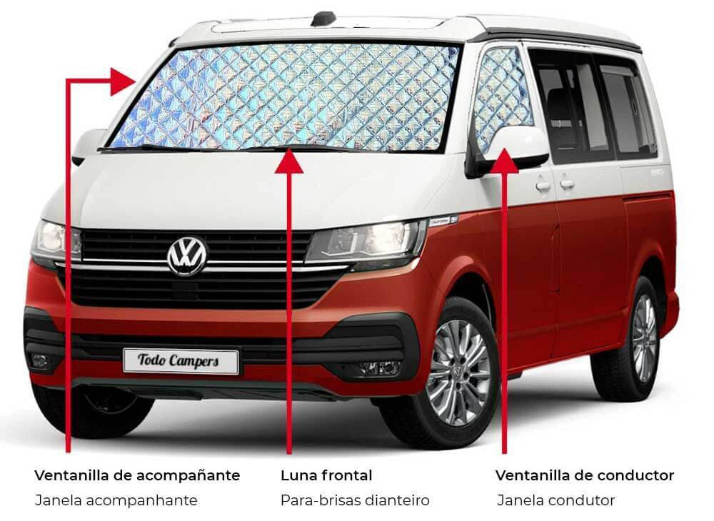 3 piezas de aislantes: luna frontal y 2 ventanillas