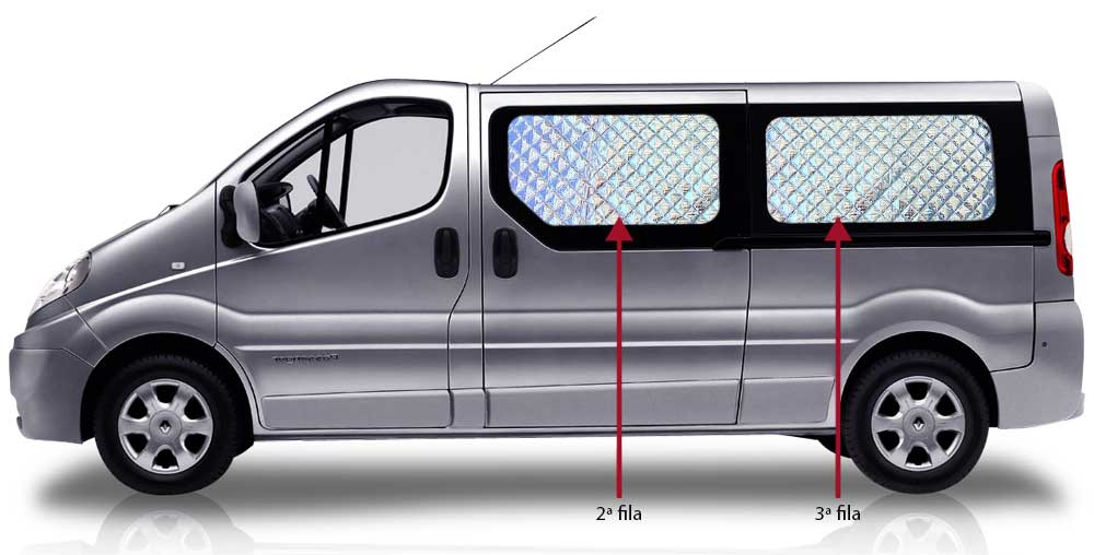3 piezas de aislantes: luna frontal y ventanillas3