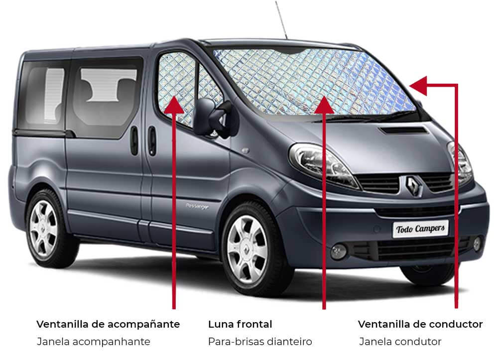 3 piezas de aislantes: luna frontal y 2 ventanillas