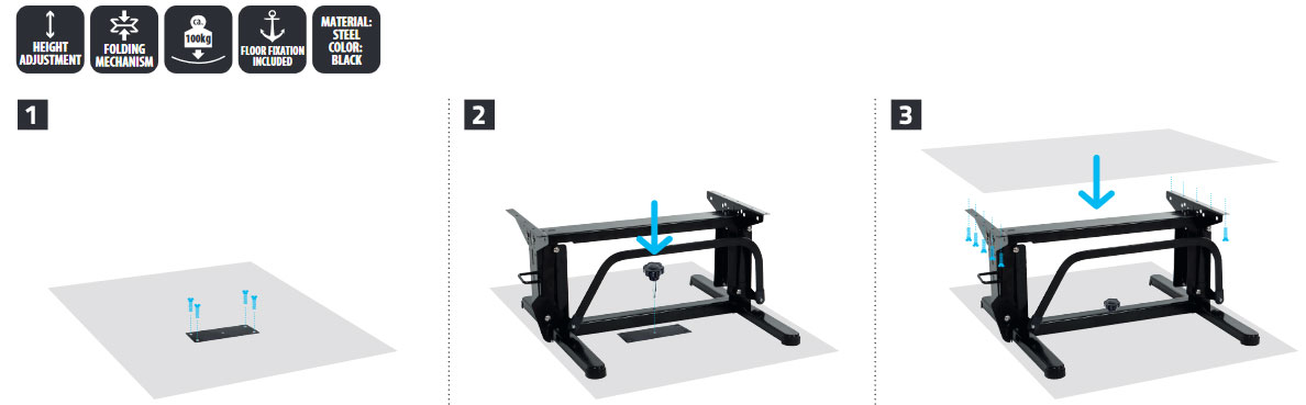 instalación estructura de mesa Carbest
