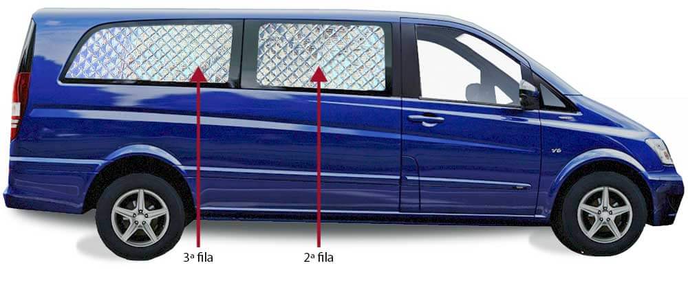 5 piezas de aislantes: luna frontal, 2 ventanillas y 2 triángulos