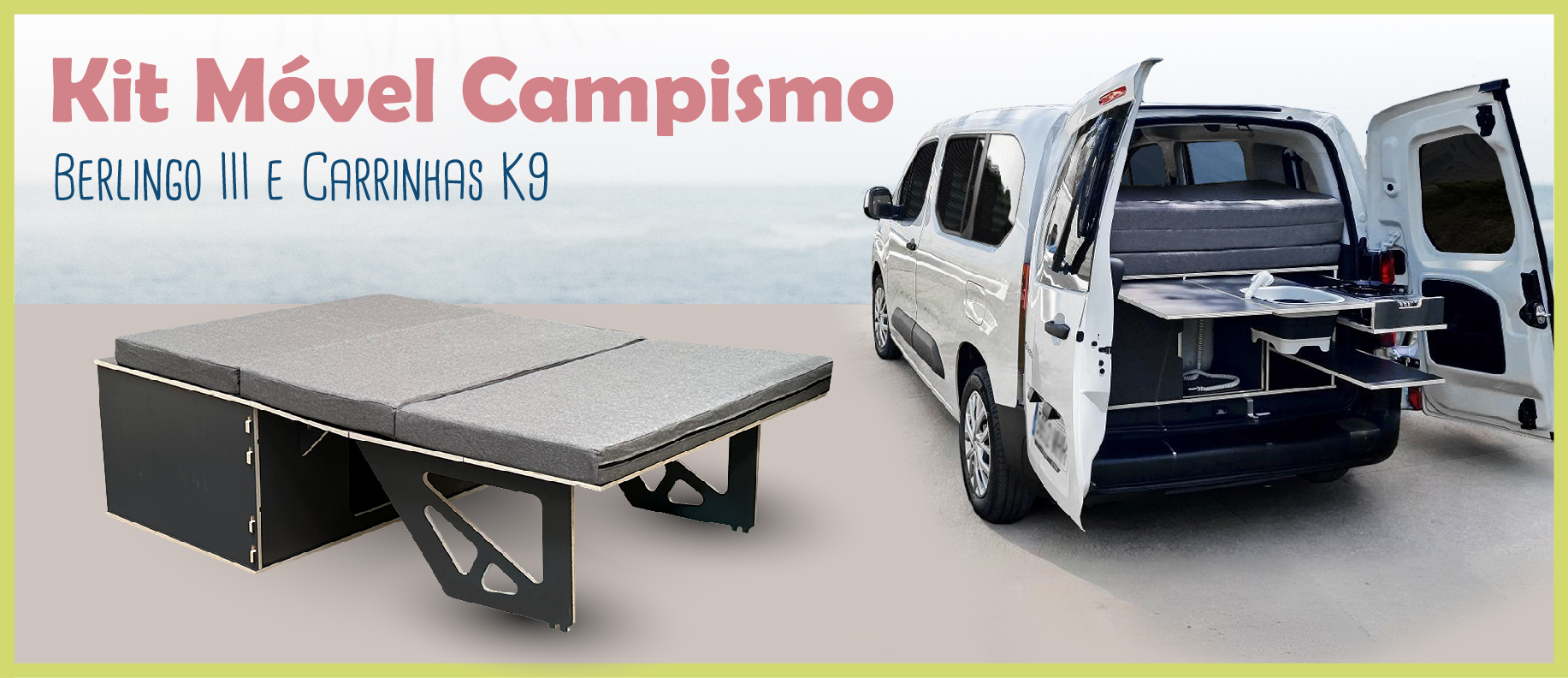 Mueble camper autoinstalable para Berlingo, Partner, Rifter, Combo, ProAce City y Doblò