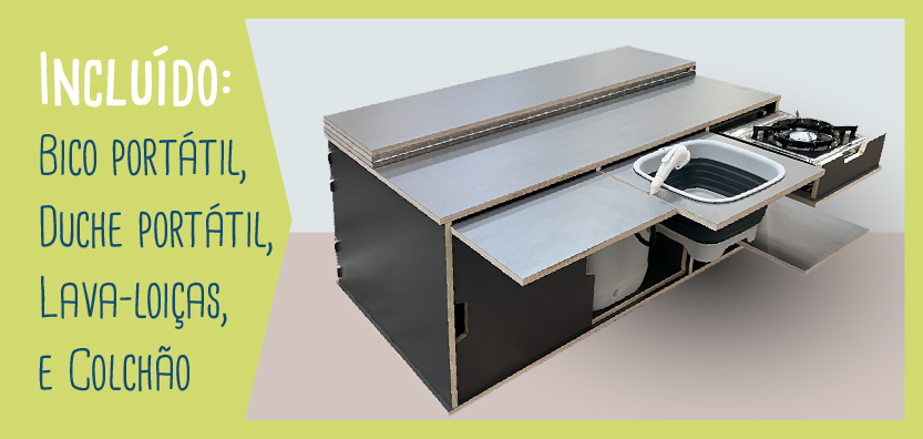 Mueble camper autoinstalable para Berlingo, Partner, Rifter, Combo, ProAce City y Doblò