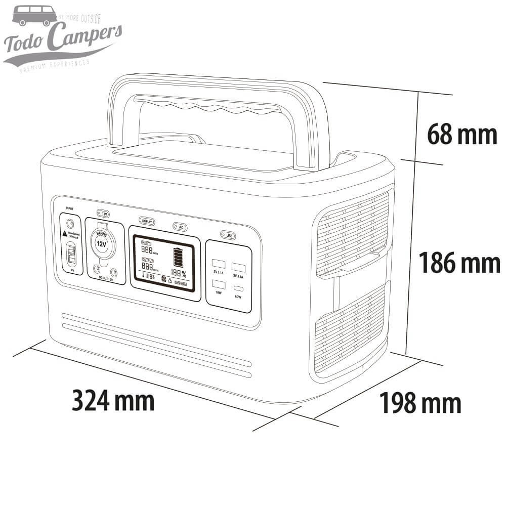 medidas del Lith Power Unit de Carbest